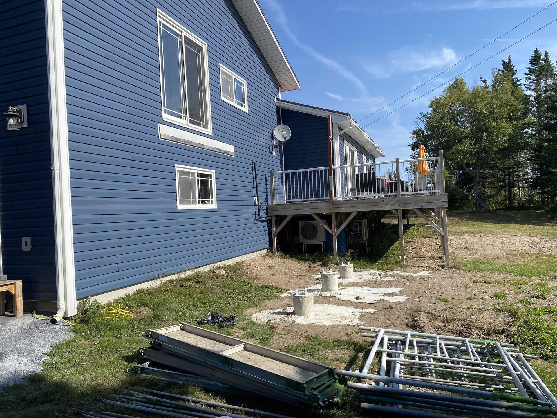Before — deck under construction by GD Outdoor Services